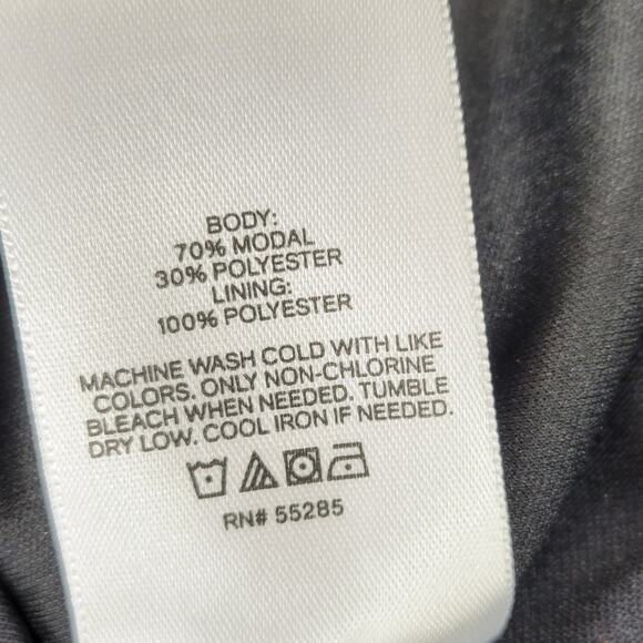 Express Modest Maxi Dress Womens XL Black High Mock Neck Ruched Shoulder New - Picture 5 of 16